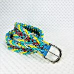 [公式]パラコード＃134マクラメ編み まだら赤他全5色の中型・大型犬首輪No164