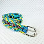 [公式]パラコード＃134マクラメ編み まだら赤他全5色の中型・大型犬首輪No164