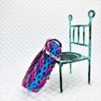 [公式]パラコード＃135マクラメ編みピンク・グレー・紫・茶の小型犬首輪No16