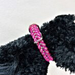 [公式]パラコード＃148マクラメ編みローズ・ブルー・黒の小型犬用首輪No178