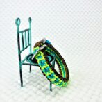 [公式]パラコード＃151マクラメ編みトルコブルー・グリーン・ダークグリーン・茶の小型犬・猫用首輪No181