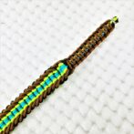 [公式]パラコード＃151マクラメ編みトルコブルー・グリーン・ダークグリーン・茶の小型犬・猫用首輪No181