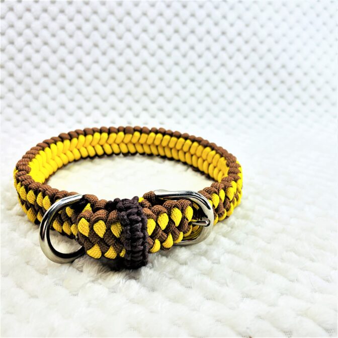 「公式」パラコードNo24マクラメ編み中、小型犬リード＆首輪セット