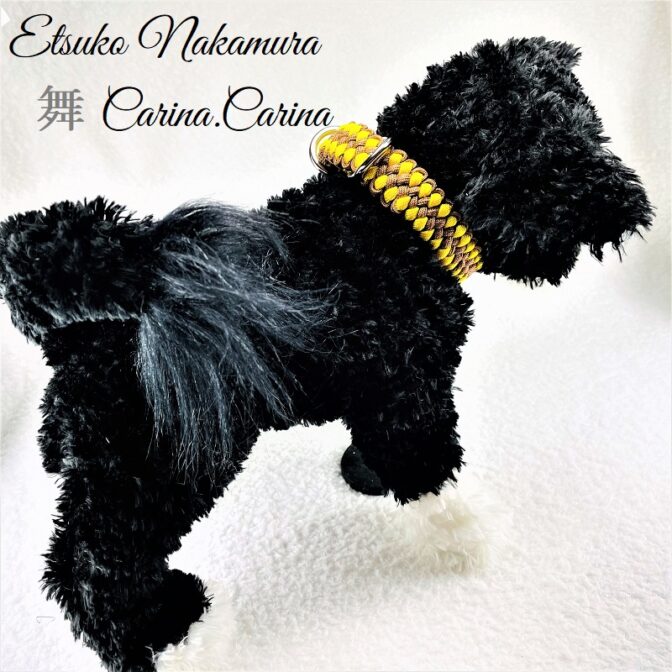 「公式」パラコードNo24マクラメ編み中、小型犬リード＆首輪セット