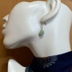 ひすい＆シルバーチェーンピアス（短め）