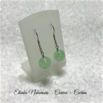 ひすい＆シルバーチェーンピアス（短め）