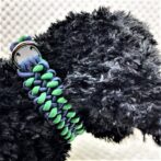 [公式]マクラメ編みのサメの歯編みサイズフリー首輪とリードセット