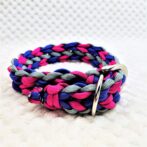 [公式]マクラメ編み＃181ダブルハート編み小型犬首輪