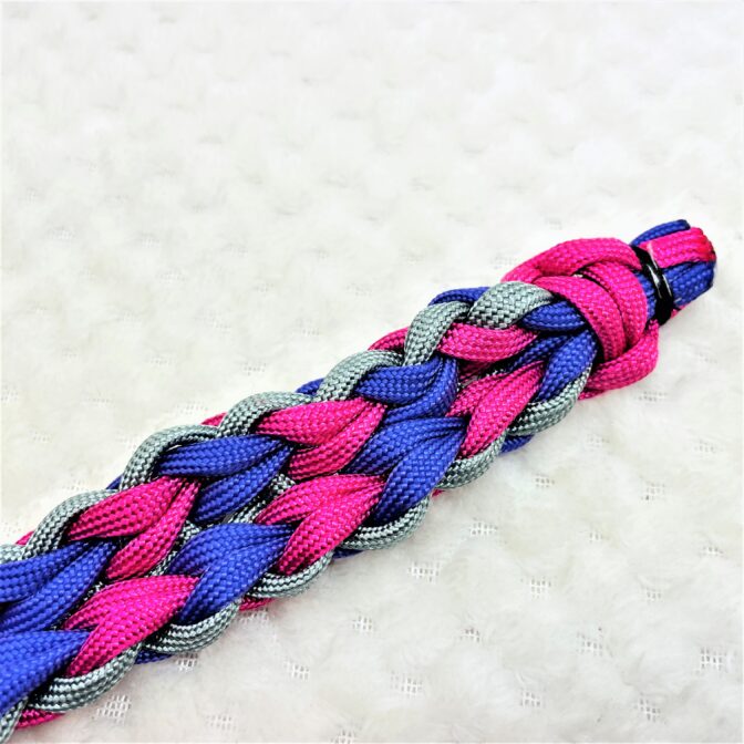 [公式]マクラメ編み＃181ダブルハート編み小型犬首輪