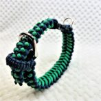 [公式]マクラメ編みのサメの歯編みサイズフリー首輪とリードセット