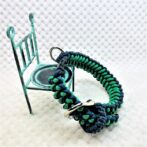 [公式]マクラメ編みのサメの歯編みサイズフリー首輪&リードセット