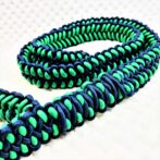 [公式]マクラメ編みのサメの歯編みサイズフリー首輪&リードセット