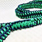 [公式]マクラメ編みのサメの歯編みサイズフリー首輪&リードセット