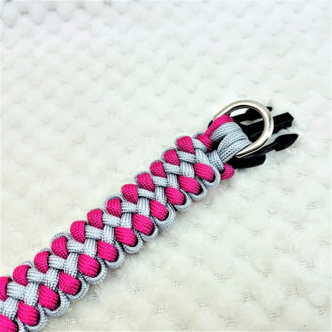 [公式]＃34マクラメ編みサイズ調節可能ワンタッチ首輪小型犬用-2