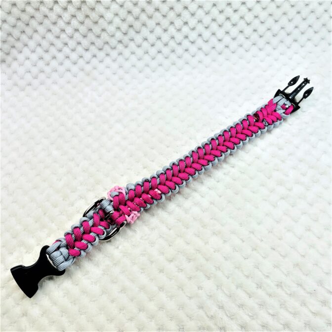 [公式]＃34マクラメ編みサイズ調節可能ワンタッチ首輪小型犬用-2