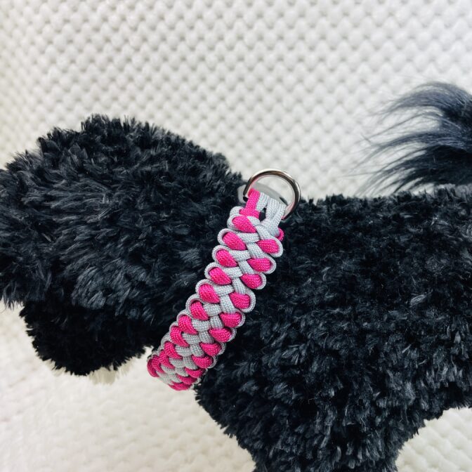 [公式]＃34マクラメ編みサイズ調節可能ワンタッチ首輪小型犬用-2