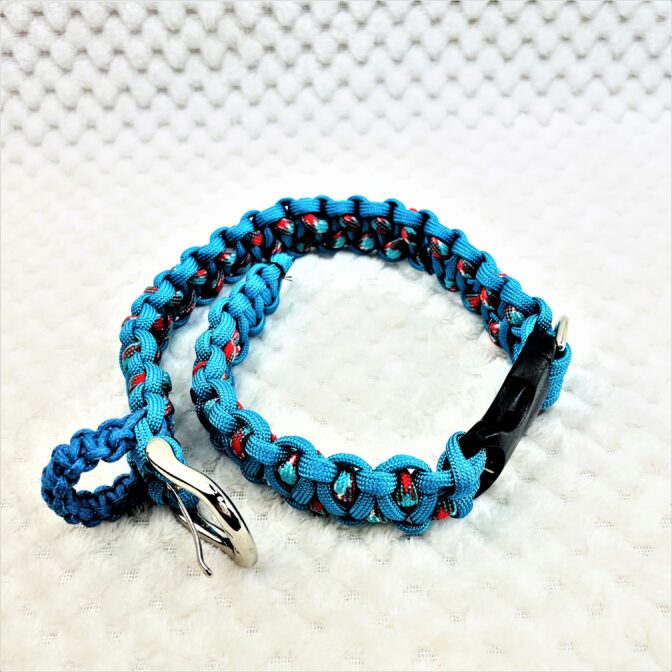 [公式]マクラメ編み＃170サイズ調節可能ワンタッチ着脱　中型犬用