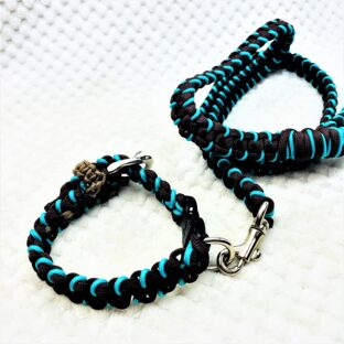 [公式]セレブ愛用セレブ犬首輪#10パラコード編み犬首輪小型犬用首輪＆リードセット