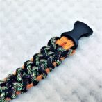 [公式]マクラメ編み#189 オレンジと緑まだらの小型犬用首輪