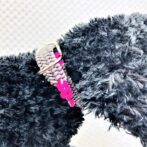 マクラメ編み]#193 グレーとピンクの小型犬用首輪