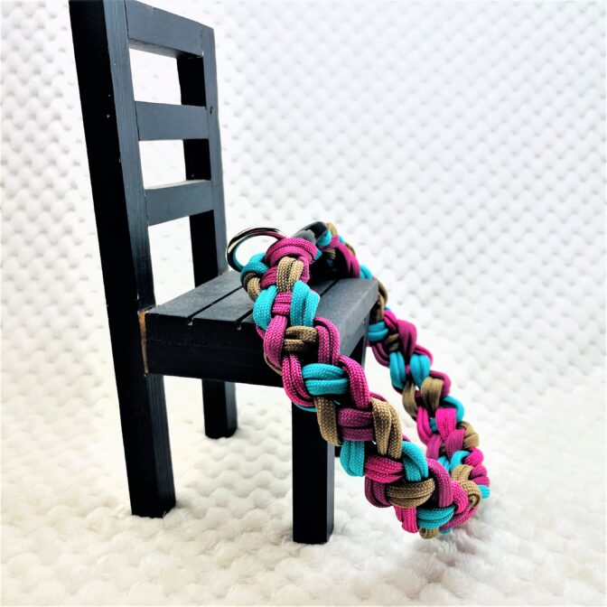 [公式]マクラメ編み＃194春めき色の中型犬用首輪