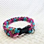 [公式]マクラメ編み＃194春めき色の中型犬用首輪