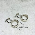 [公式]シルバー・シンプルスッキリリングイヤリング　ピアスまたはイヤリング