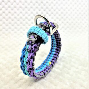 [キット]マクラメ編み#197 3色3列クロス編み小型犬用首輪