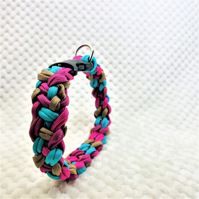 [キット]マクラメ編み＃194春めき色の中型犬用首輪