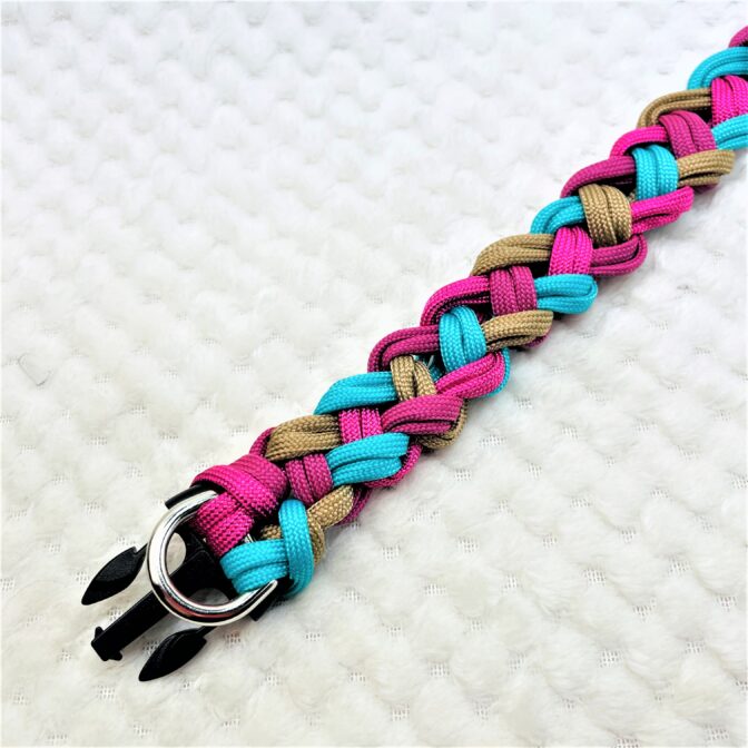 [キット]マクラメ編み＃194春めき色の中型犬用首輪