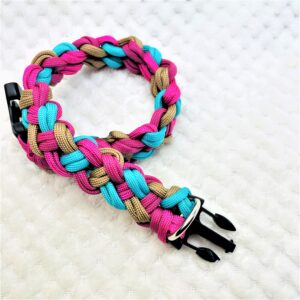 [キット]マクラメ編み＃194春めき色の中型犬用首輪