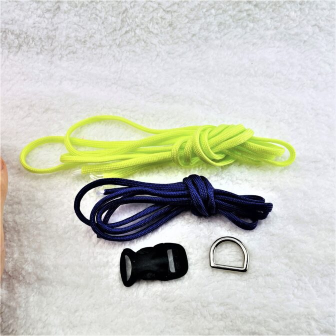 [パラコードでマクラメ編み]＃201 ウィンドテンプルバー小型犬首輪作り方