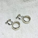 [公式]シルバー・シンプルスッキリリングイヤリング　ピアスまたはイヤリング