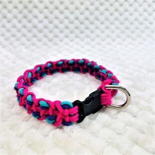 [公式]パラコードでマクラメ編み#205 超小型犬向き3色首輪