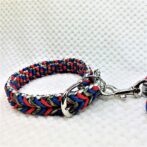 マクラメ編みオーダーの首輪とリード完成