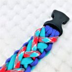 [マクラメ編み首輪]＃210 変則的ロープ刺し編み小型犬首輪　