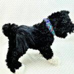 [マクラメ編み首輪]＃210 変則的ロープ刺し編み小型犬首輪　