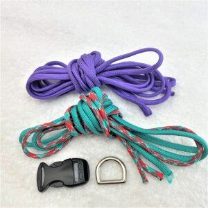 [キット]パラコードでマクラメ編み＃210 変則的ロープ差し編み小型犬用