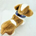 [マクラメ編み首輪]＃210 変則的ロープ刺し編み小型犬首輪　