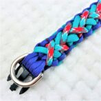 [マクラメ編み首輪]＃210 変則的ロープ刺し編み小型犬首輪　