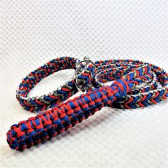 マクラメ編みオーダーの首輪とリード完成