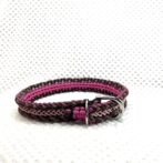 [公式]マクラメ編み＃215 ハッピーバレンタイン中型・大型犬用首輪