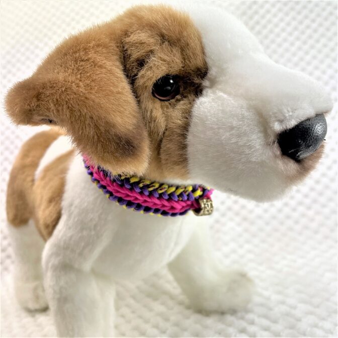 [公式]マクラメ編み#214エンドレスフォールズ小型犬用首輪