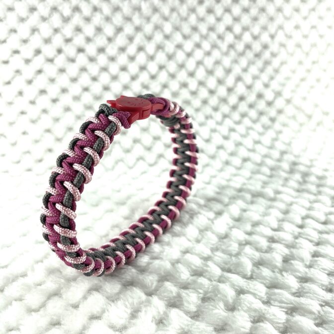 [公式]パラコードでマクラメ編み#222平結びアレンジ　猫・超小型犬首輪