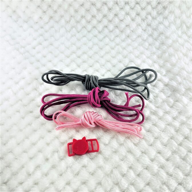 [キット]パラコードでマクラメ編み#222平結びアレンジ　猫・超小型犬首輪