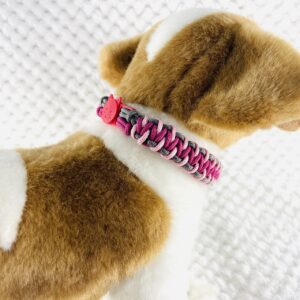 [公式]パラコードでマクラメ編み#222平結びアレンジ　猫・超小型犬首輪