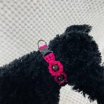 [公式]マクラメ編み#229 花びら模様にウッドビーズ入首輪小型犬用