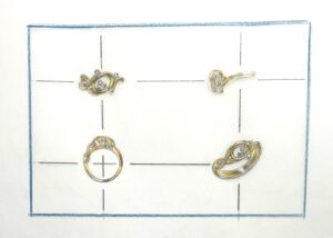 ジュエリーデザイン画リング