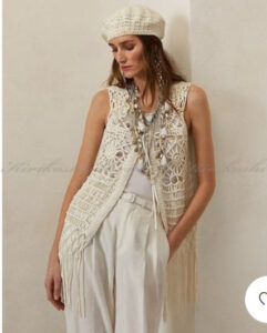 マクラメ編みベスト