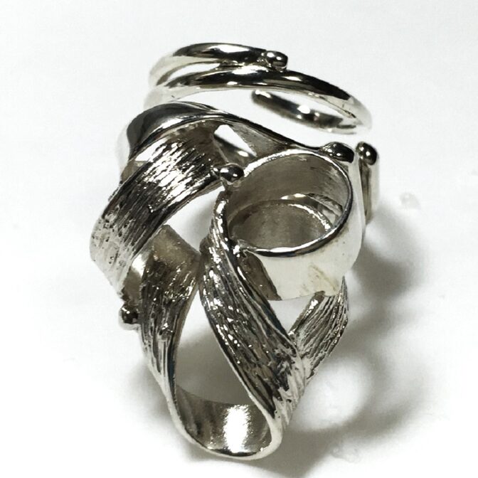 シルバーフリーサイズリングべ正面画像